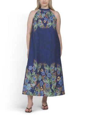 MAGARI Made In Italy Halter Neck Maxi Dress